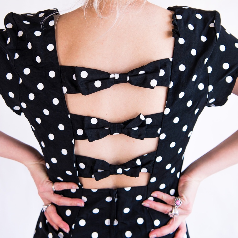 Vintage 90’s Polka Dot Party Dress Medium